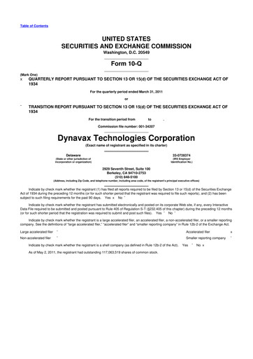 Thumbnail Dynavax Technologies
 10-Q Quarterly Report FY 