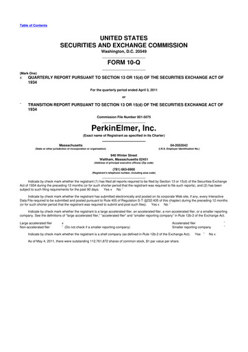 Thumbnail Revvity 10-Q Quarterly Report FY2011 