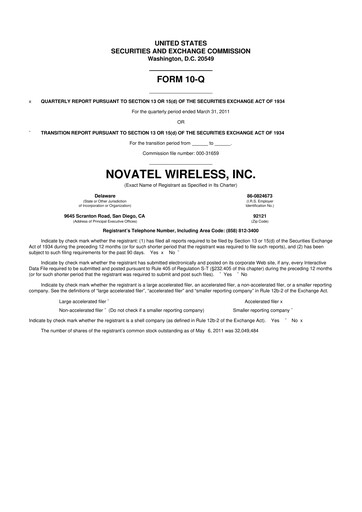 Vorschaubild Inseego 10-Q Quartalsbericht  