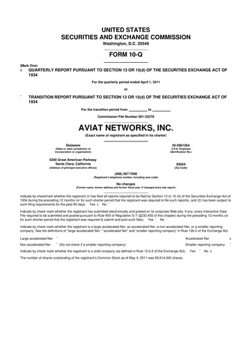 Thumbnail Aviat Networks 10-Q Quarterly Report FY 