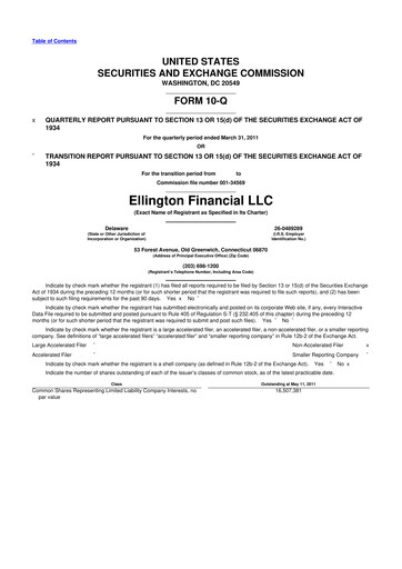 Thumbnail Ellington Financial
 10-Q Quarterly Report FY 