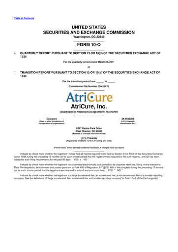 Thumbnail AtriCure 10-Q Quarterly Report FY 