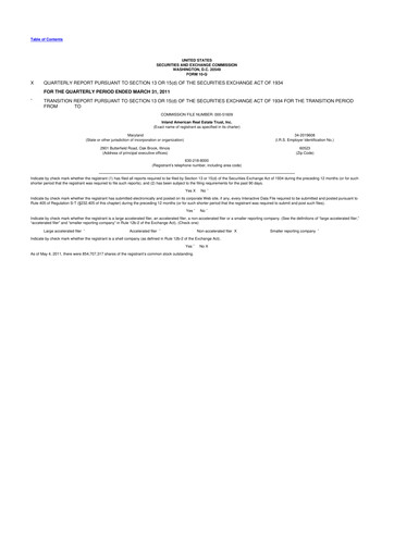 Thumbnail InvenTrust Properties 10-Q Quarterly Report FY 