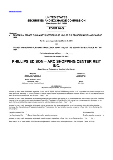 Thumbnail Phillips Edison & Company 10-Q Quarterly Report FY 