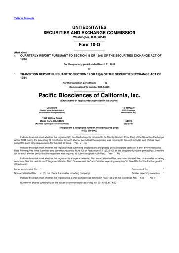 Thumbnail Pacific Biosciences
 10-Q Quarterly Report FY 