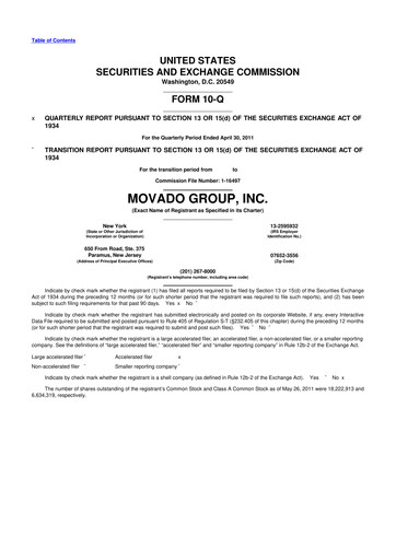 Thumbnail Movado Group 10-Q Quarterly Report FY 