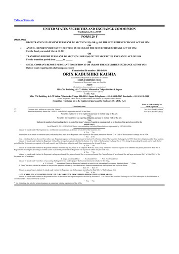 Thumbnail ORIX
 20-F Annual Report 2010