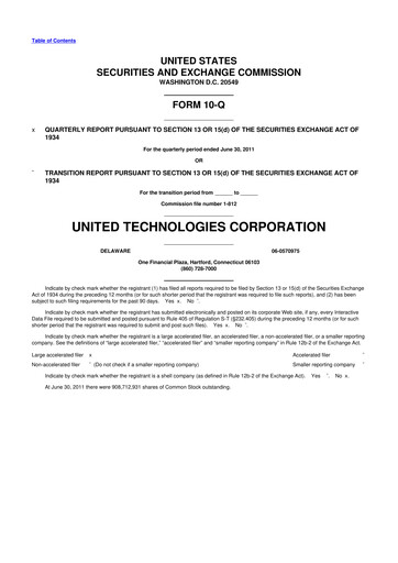 Thumbnail RTX 10-Q Quarterly Report FY2011 