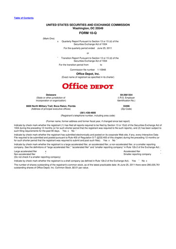 Thumbnail The ODP Corporation
 10-Q Quarterly Report FY2011 