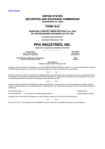 Thumbnail PPG Industries
 10-Q Quarterly Report FY2011 