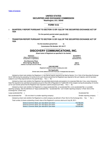 Thumbnail Warner Bros. Discovery 10-Q Quarterly Report FY2011 