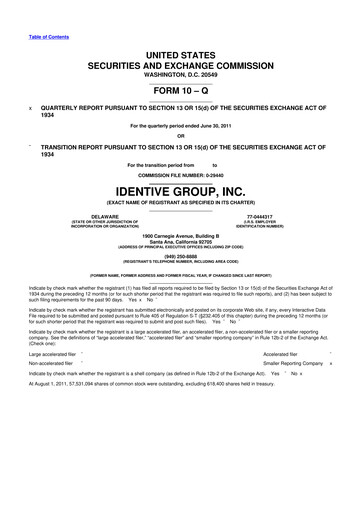 Thumbnail Identiv 10-Q Quarterly Report FY 