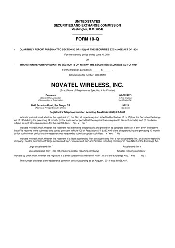 Vorschaubild Inseego 10-Q Quartalsbericht 2011 