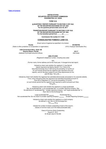 Vorschaubild CTO Realty Growth 10-Q Quartalsbericht 2011 