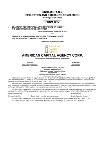 Thumbnail AGNC Investment 10-Q Quarterly Report FY2011 