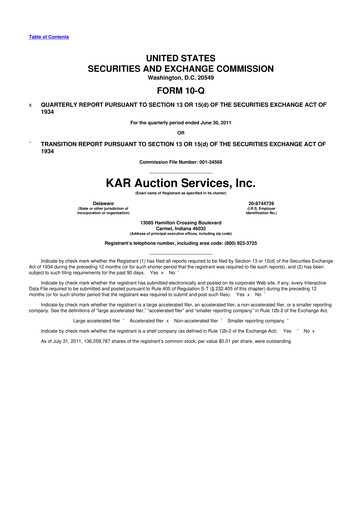 Thumbnail OPENLANE Corporate 10-Q Quarterly Report FY2011 