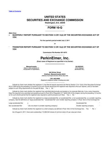 Thumbnail Revvity 10-Q Quarterly Report FY2011 