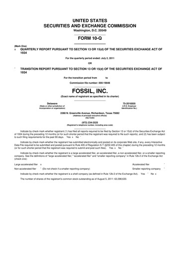 Thumbnail Fossil Group 10-Q Quarterly Report FY2011 