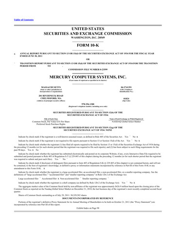 Thumbnail Mercury Systems 10-K Annual Report 