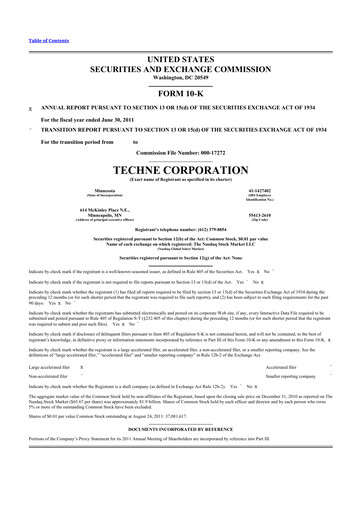 Thumbnail Bio-Techne 10-K Annual Report 2011