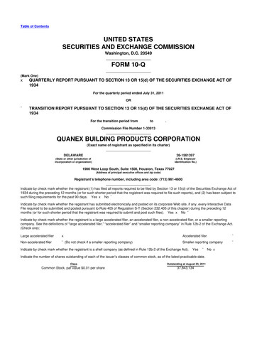 Thumbnail Quanex Building Products 10-Q Quarterly Report FY 
