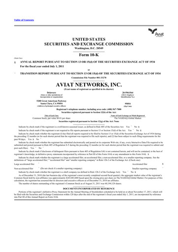 Thumbnail Aviat Networks 10-K Annual Report 