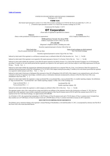 Thumbnail IDT Corporation
 10-K Annual Report 