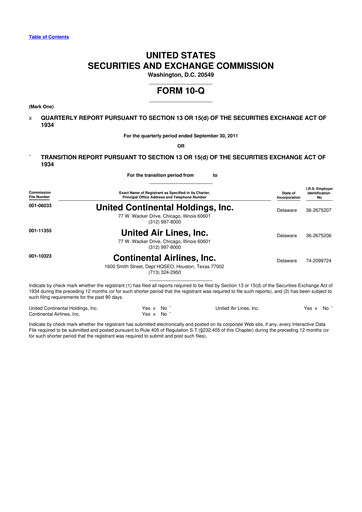 Thumbnail United Airlines Holdings
 10-Q Quarterly Report FY2011 
