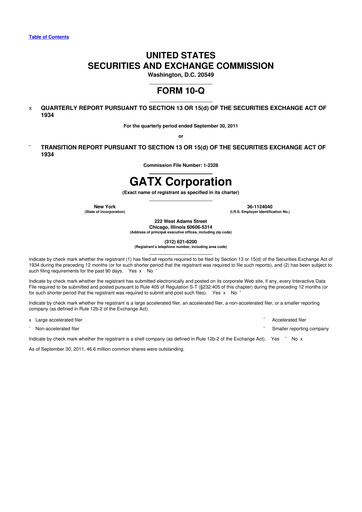 Thumbnail GATX 10-Q Quarterly Report FY2011 
