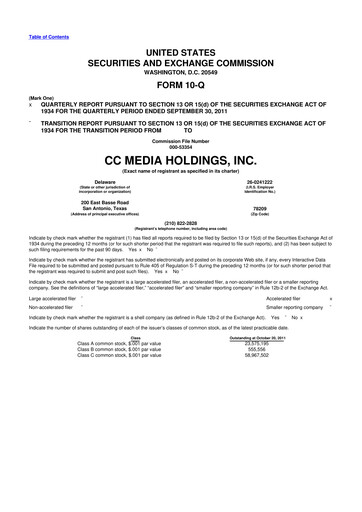 Thumbnail iHeartMedia
 10-Q Quarterly Report FY2011 