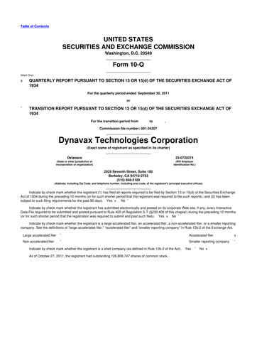 Thumbnail Dynavax Technologies
 10-Q Quarterly Report FY2011 