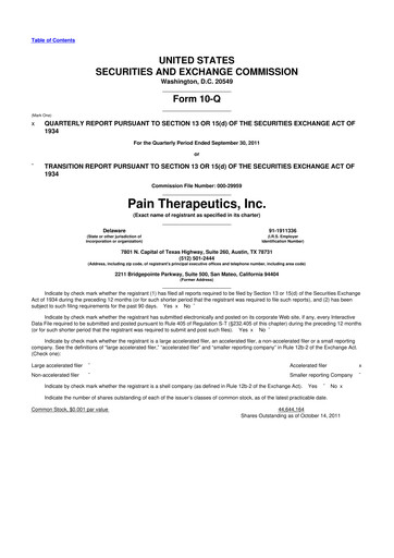 Thumbnail Cassava Sciences
 10-Q Quarterly Report FY2011 