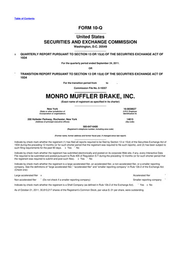 Thumbnail Monro 10-Q Quarterly Report FY2012 