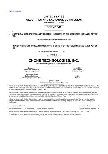 Miniature DZS Inc 10-Q Rapport trimestriel 2011 