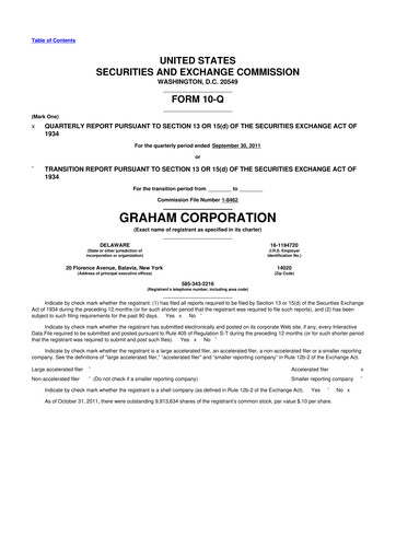 Vorschaubild Graham Corporation
 10-Q Quartalsbericht 2012 