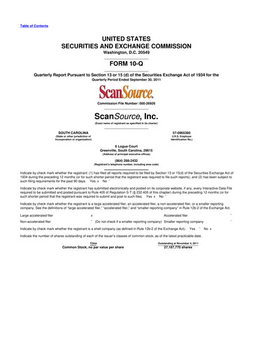 Thumbnail ScanSource 10-Q Quarterly Report FY2012 