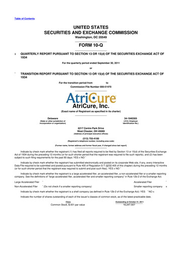 Thumbnail AtriCure 10-Q Quarterly Report FY2011 