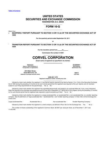 Thumbnail CorVel Corporation
 10-Q Quarterly Report FY2012 