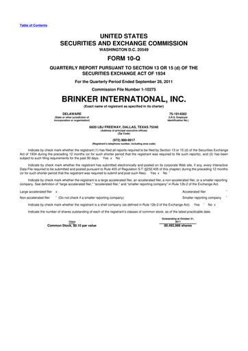 Thumbnail Brinker International
 10-Q Quarterly Report FY2012 