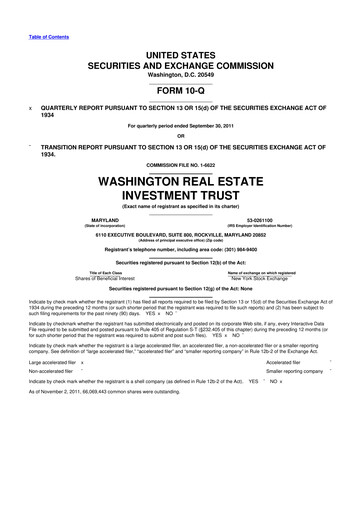 Thumbnail Elme Communities 10-Q Quarterly Report FY2011 