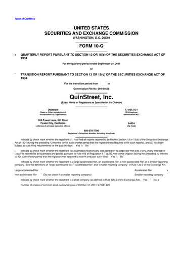 Thumbnail QuinStreet
 10-Q Quarterly Report FY2012 