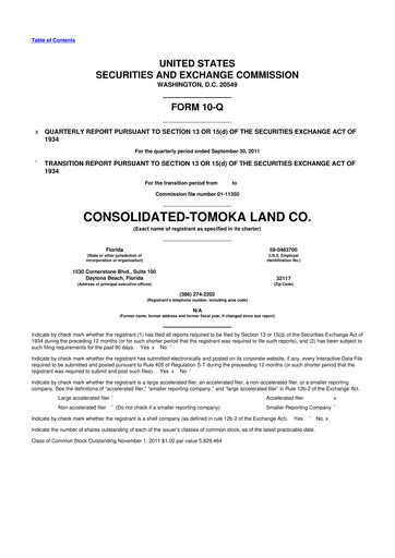 Vorschaubild CTO Realty Growth 10-Q Quartalsbericht 2011 