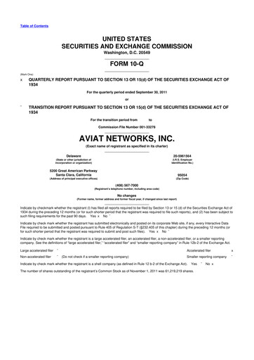 Thumbnail Aviat Networks 10-Q Quarterly Report FY2012 