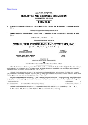 Thumbnail TruBridge 10-Q Quarterly Report FY2011 