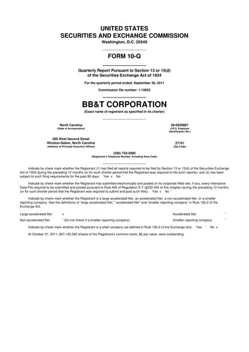 Vorschaubild Truist Financial Corporation 10-Q Quartalsbericht 2011 