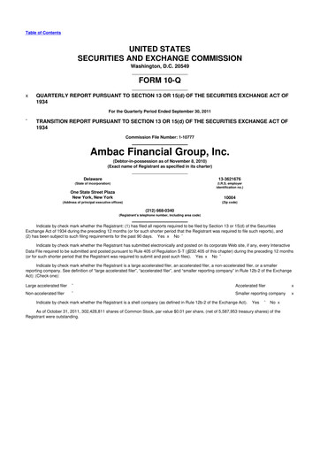Thumbnail Octave Specialty Group 10-Q Quarterly Report FY2011 