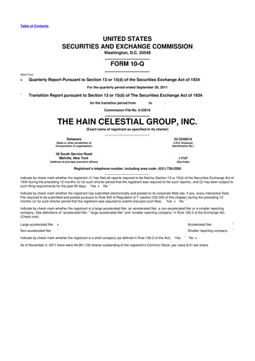 Thumbnail Hain Celestial 10-Q Quarterly Report FY2012 