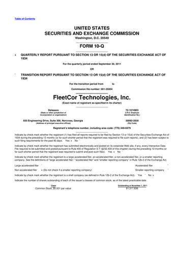 Thumbnail Corpay 10-Q Quarterly Report FY2011 