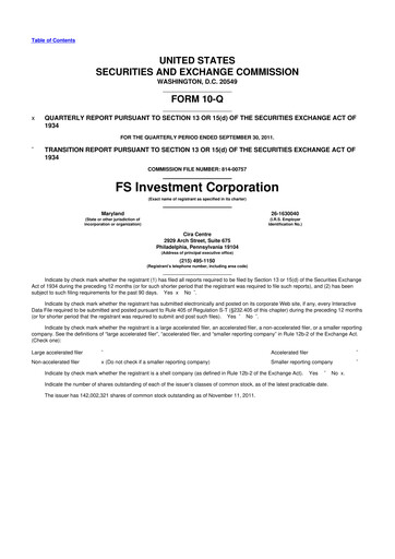 Vorschaubild FS KKR Capital
 10-Q Quartalsbericht  