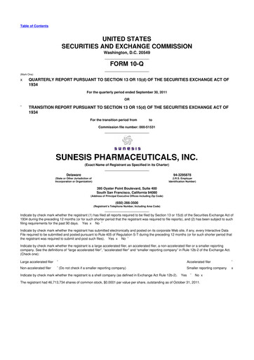 Thumbnail Viracta Therapeutics 10-Q Quarterly Report FY2011 